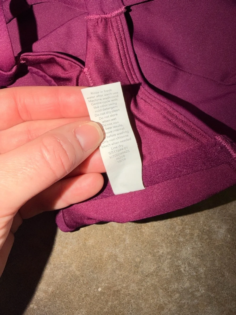 Athleta Burgundy Strappy Back Sports Bra Womens Small Workout Medium Support - Picture 8 of 8